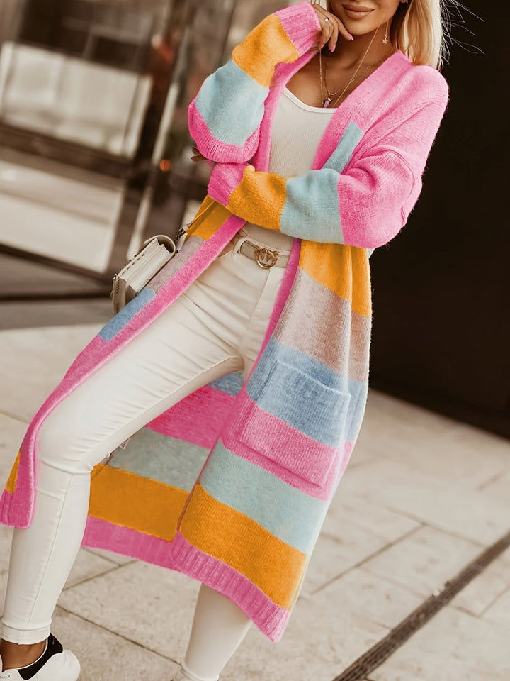 Noemi | Cardigan cu Dungi Pastel
