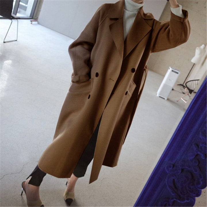 Clara – Trenchcoat de Damă Elegant din Amestec de Lână