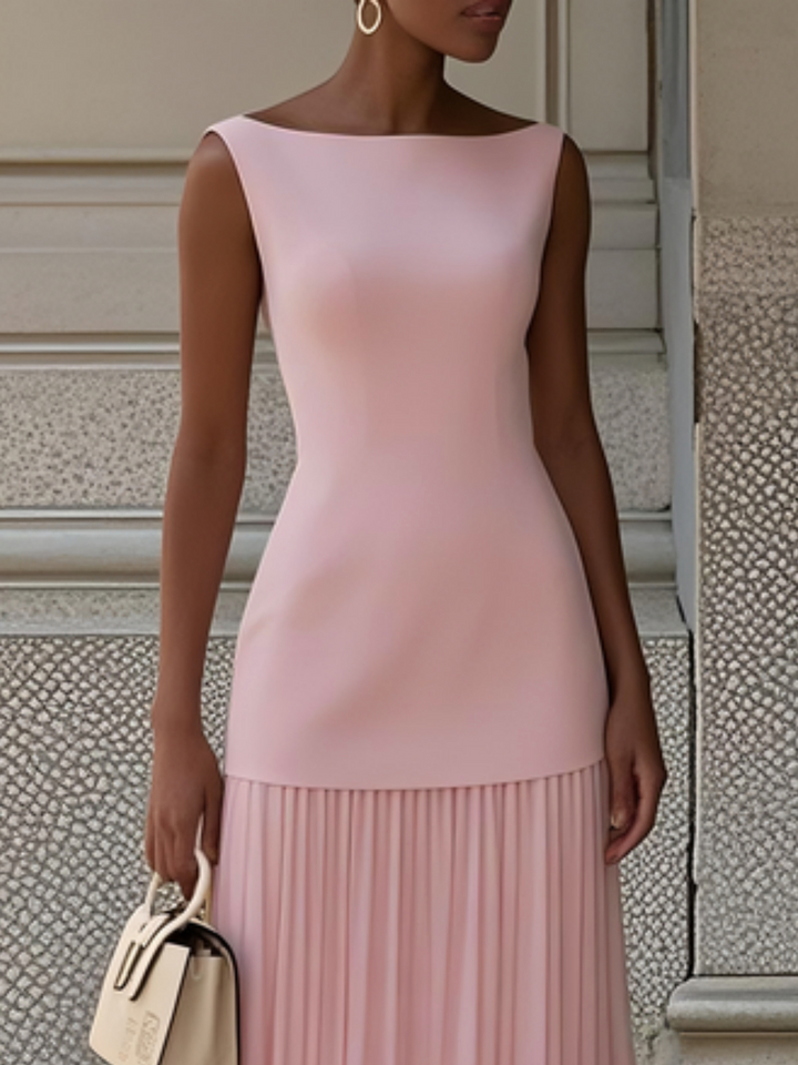 Molly | Rochie lungă plisată