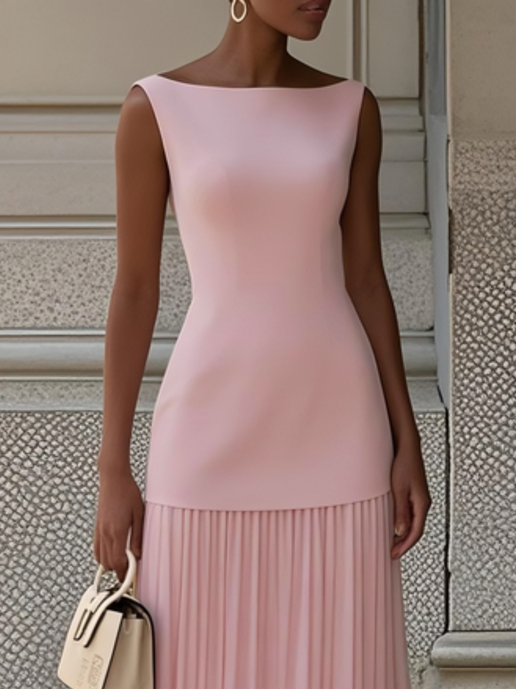 Molly | Rochie lungă plisată