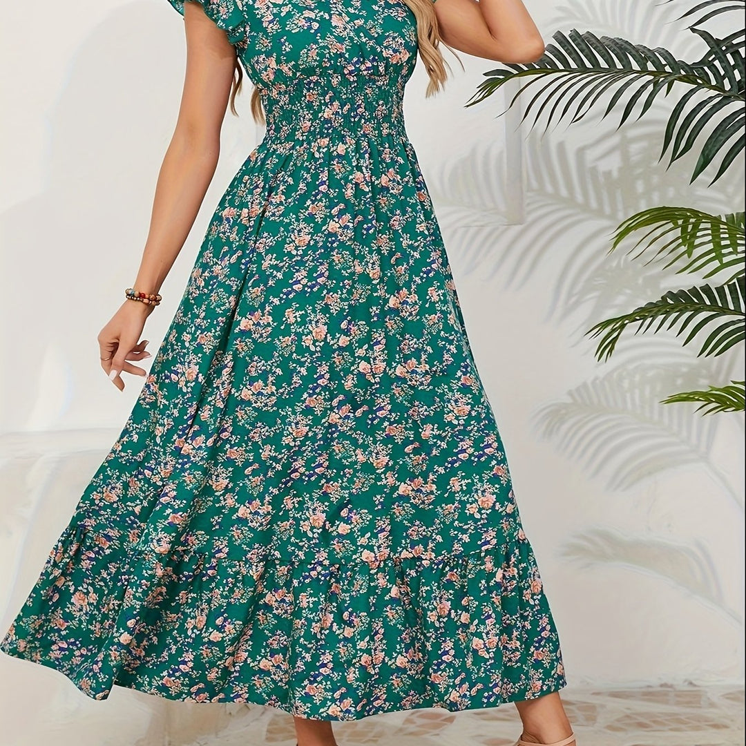 Mia | Rochie Florală cu Fante