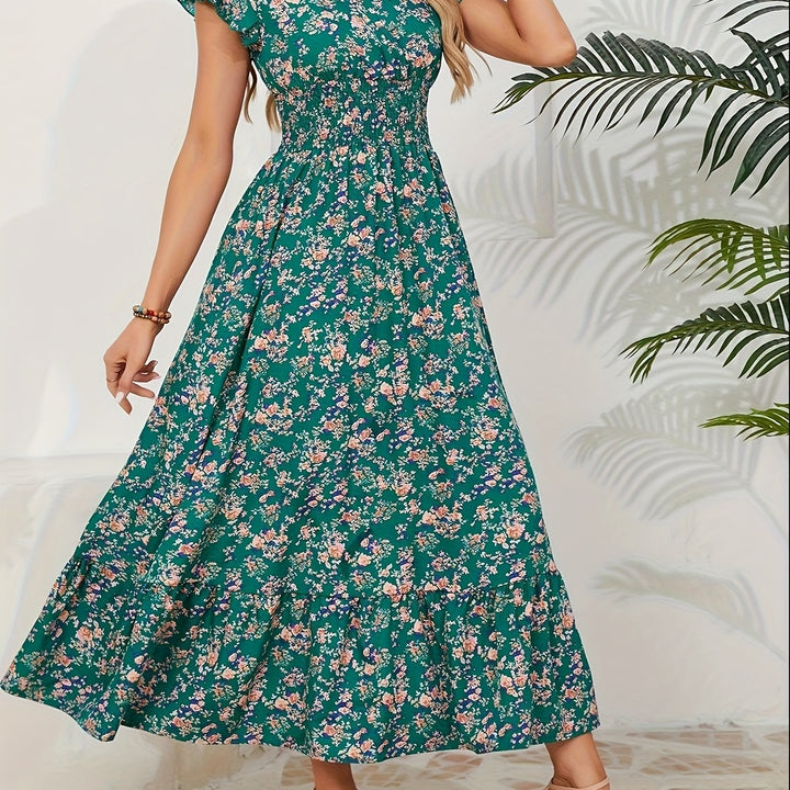 Mia | Rochie Florală cu Fante